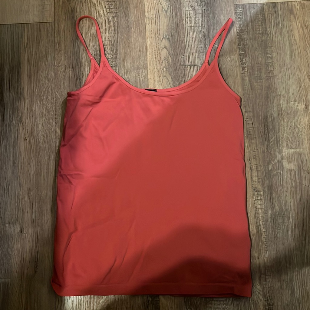 Dark Salmon Tank Top. Size Large